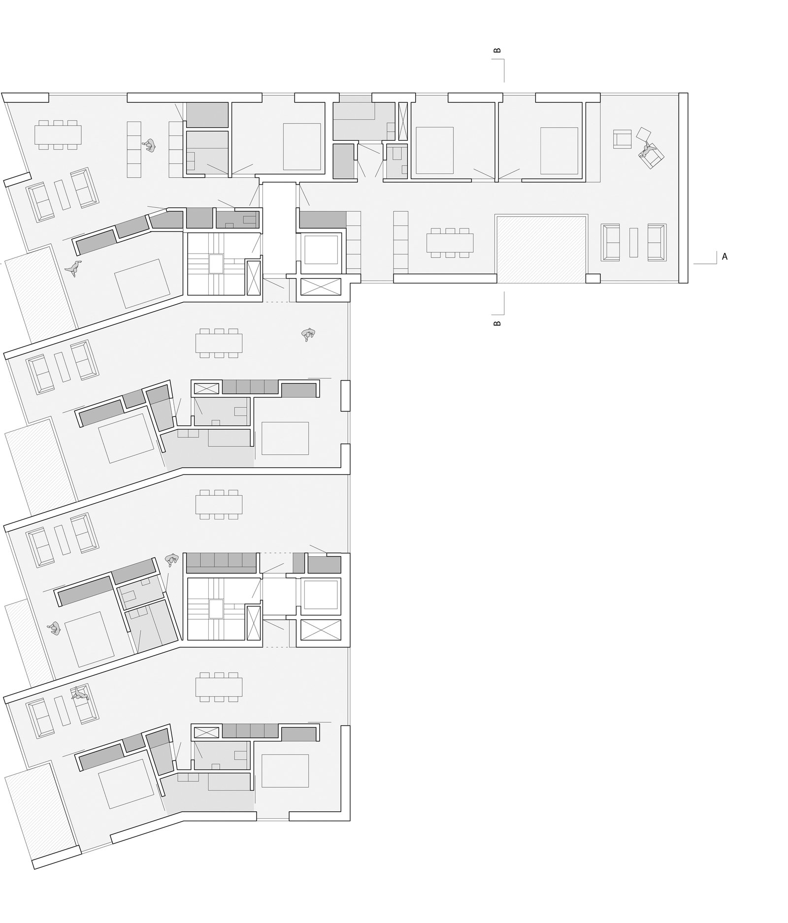 mlzd bav Geschäftshaus Bavière Obergeschoss