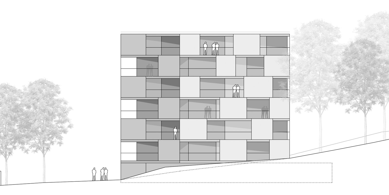 mlzd beau Wohnhaus Nordfassade