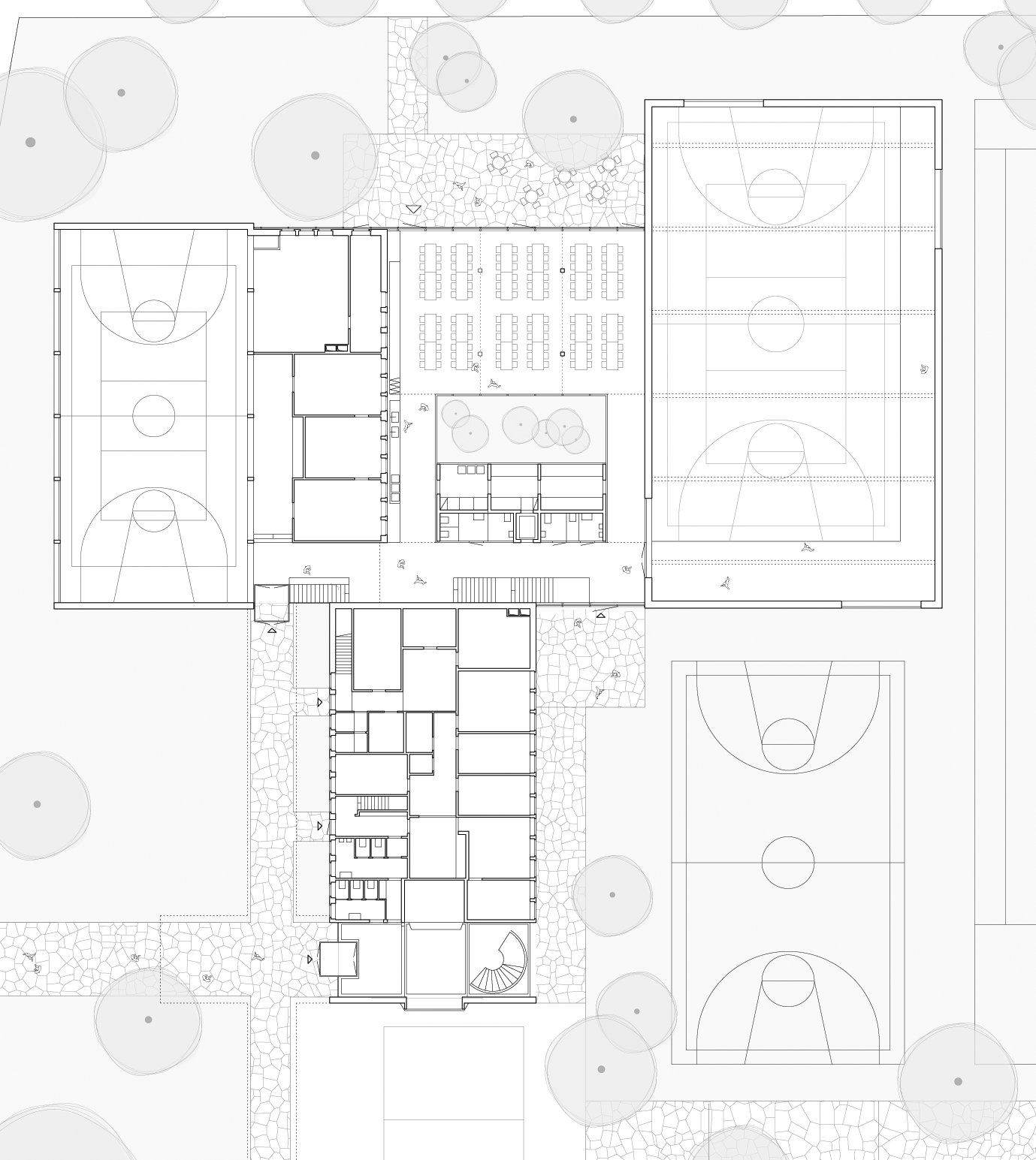 mlzd chat Turnhalle Schulhaus Châtelet Erdgeschoss