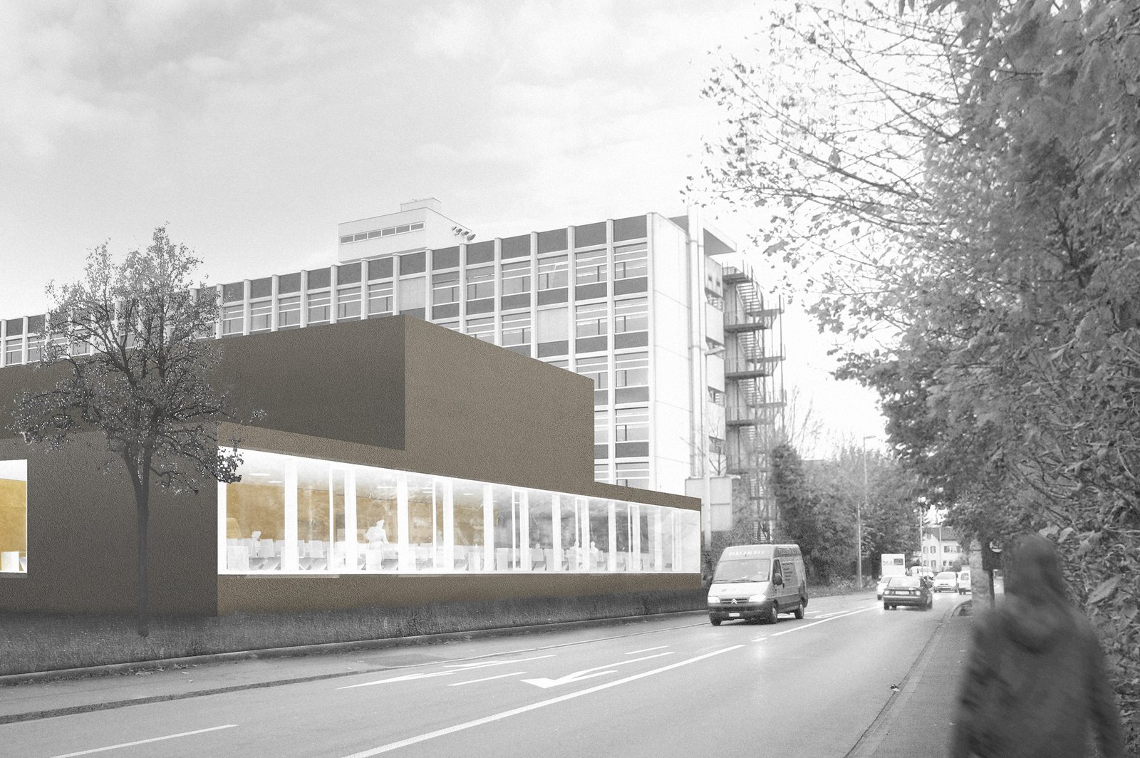 mlzd ebsa Erweiterung Berufsschule Aarau aussen