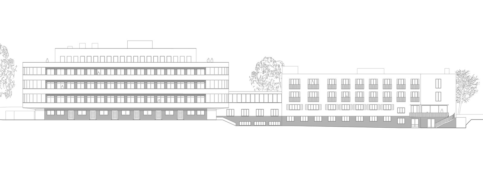 mlzd elf Sanierung Pflegezentrum Elfenau Ansicht