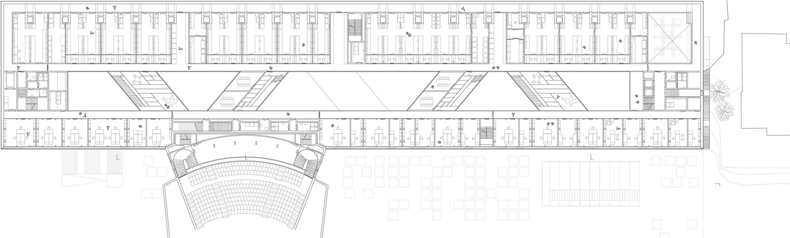 mlzd glcz Neubau Forschungsgebäude Obergeschoss