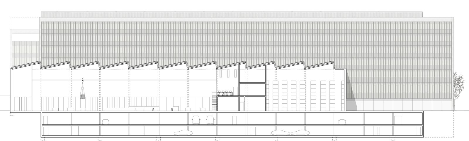 mlzd iba Neubau Werkhof Schnitt