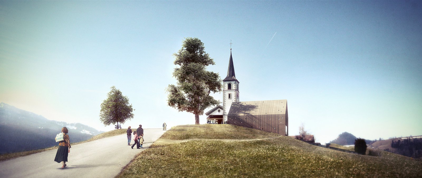 mlzd kir Mehrzweckhaus Kirche Rüschegg aussen