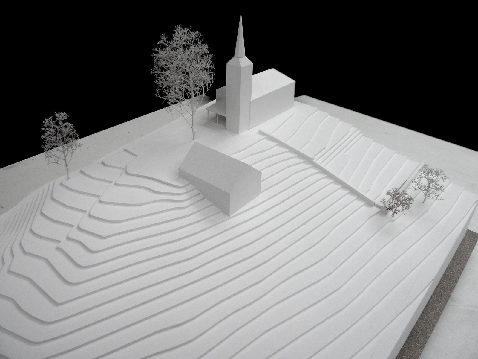 mlzd kir Mehrzweckhaus Kirche Rüschegg Modell