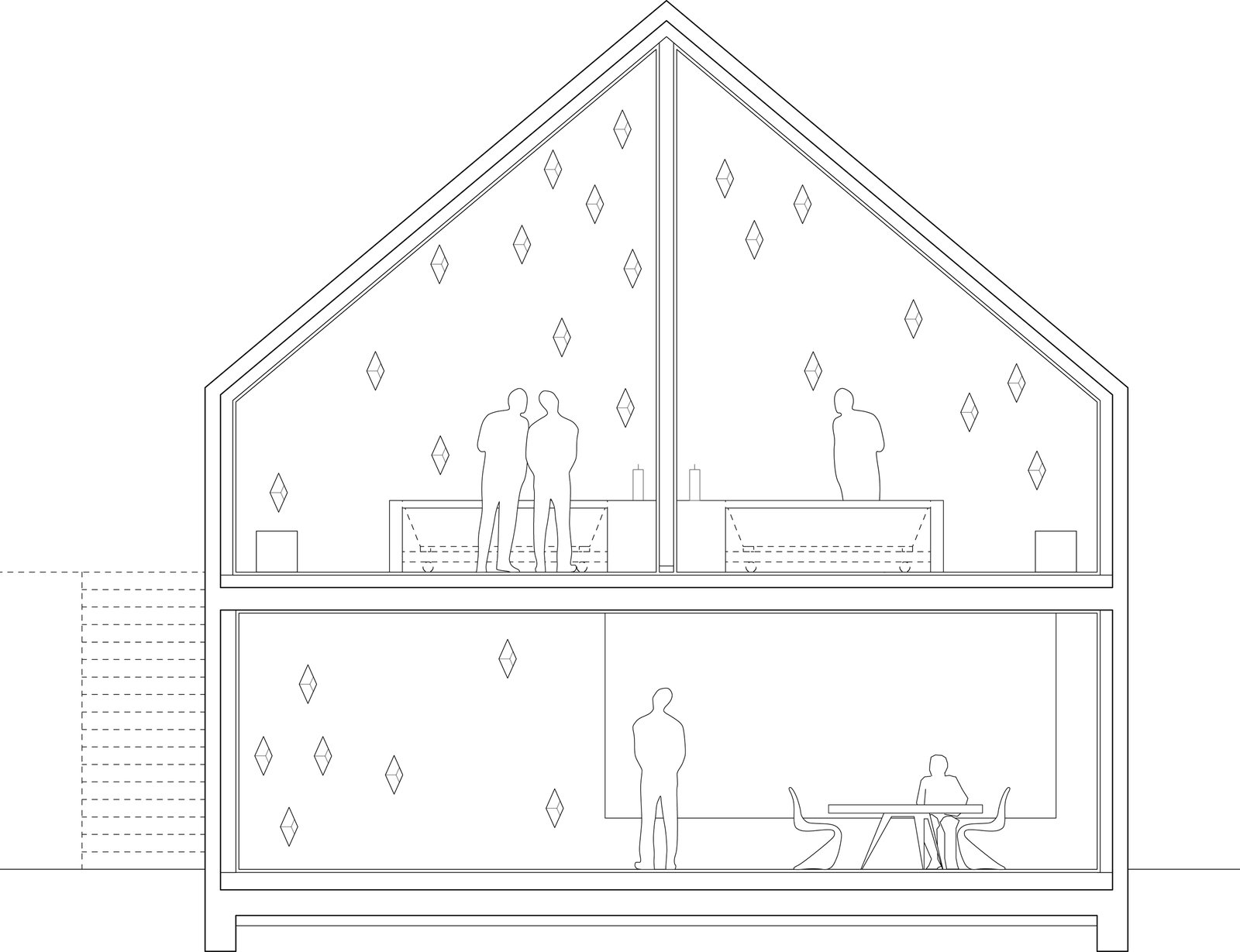 mlzd kir Mehrzweckhaus Kirche Rüschegg Schnitt