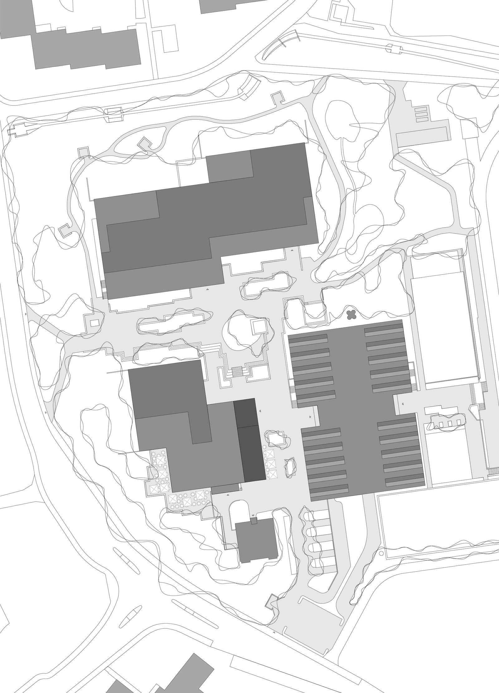 Mensa und Mediothek Kantonsschule Situation