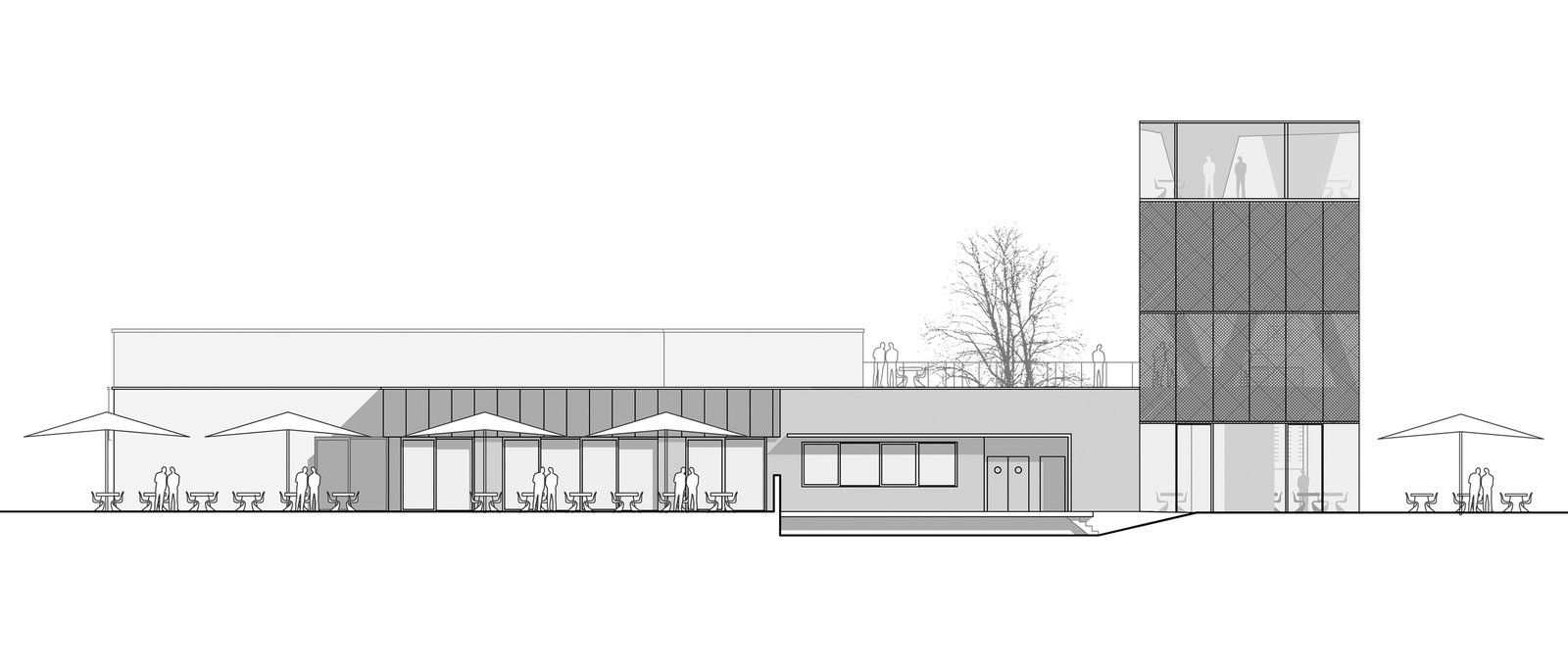 Mensa und Mediothek Kantonsschule Ansicht
