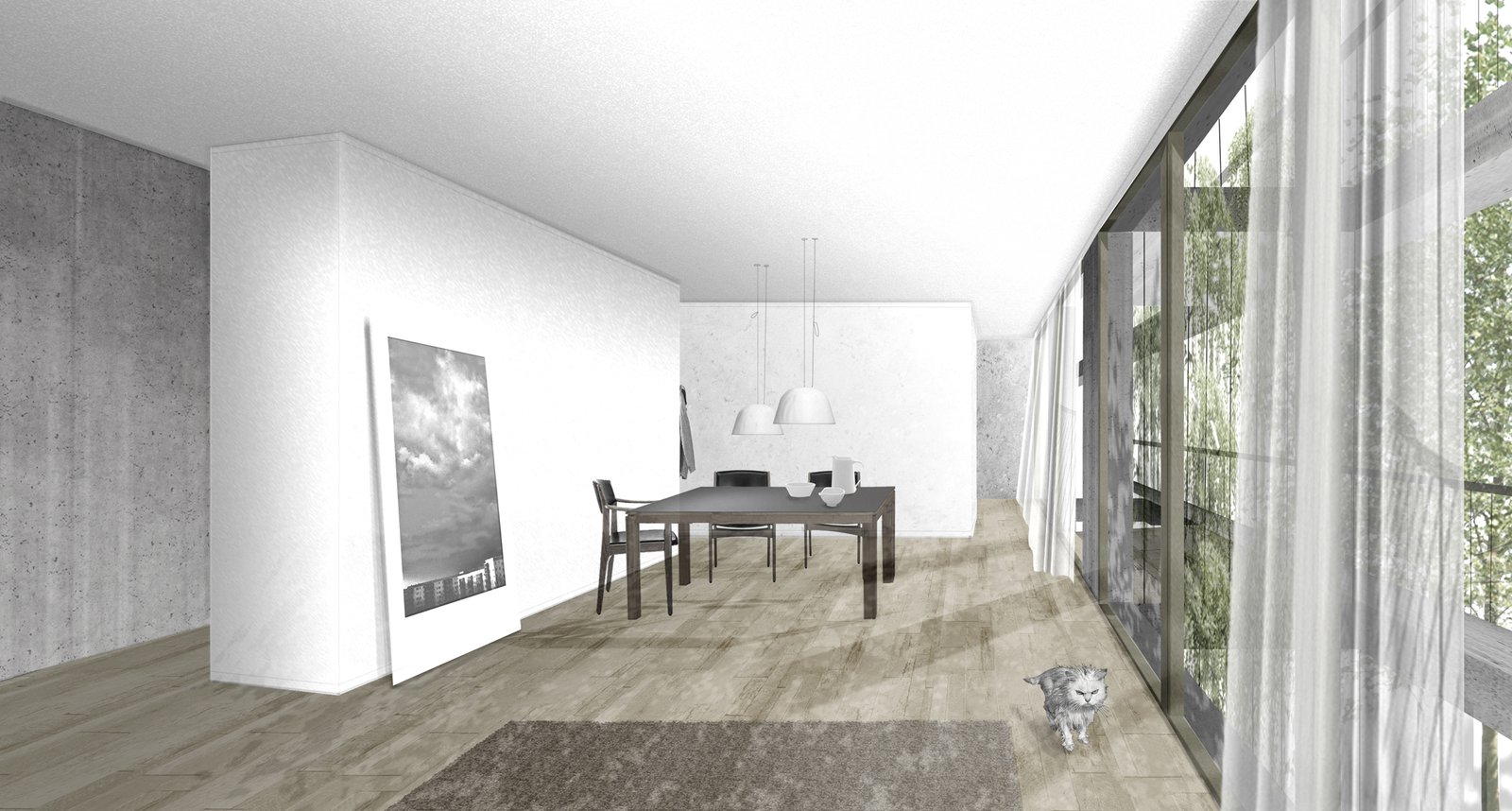 mlzd pen Bahnhof SBB Basel Wohnung innen