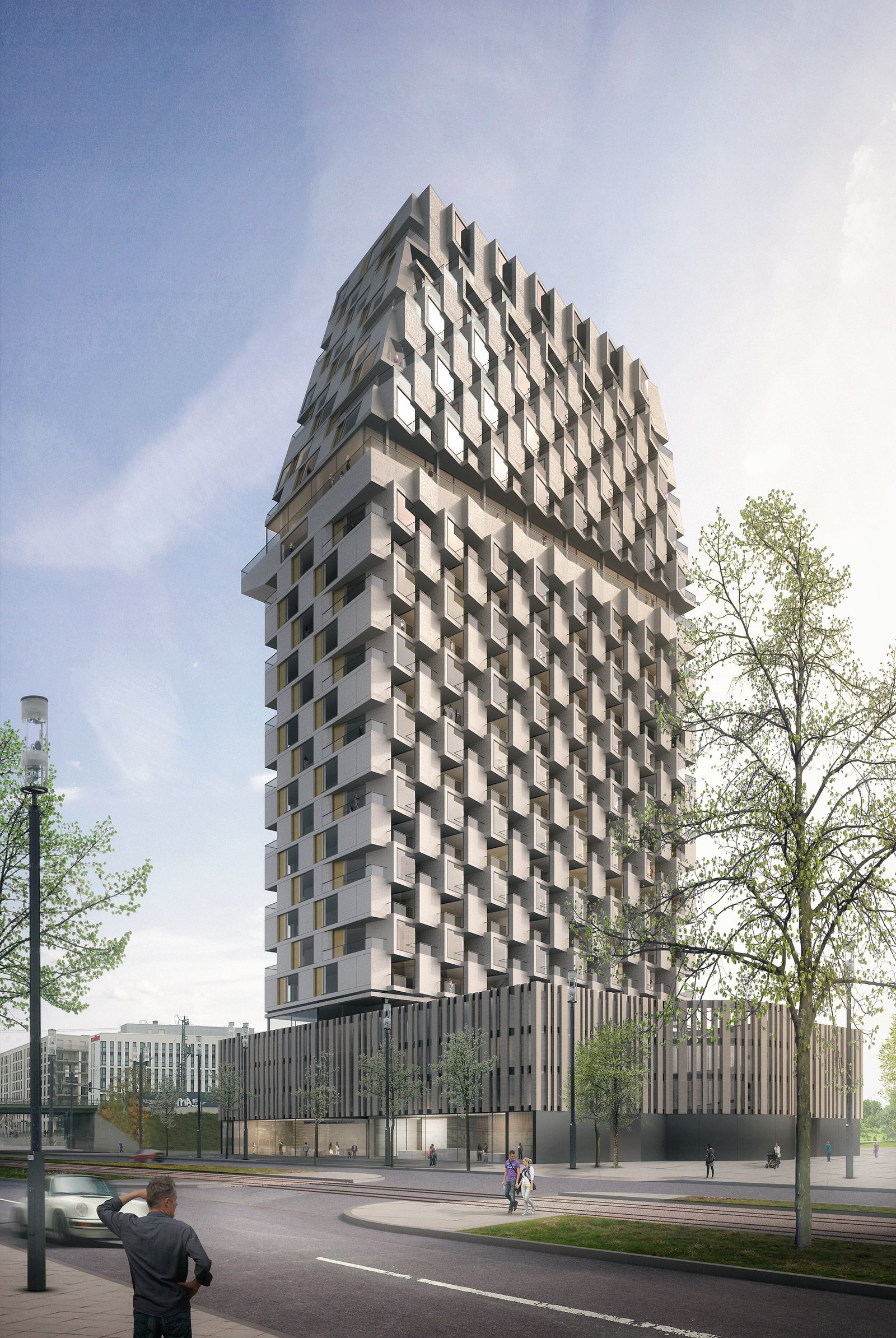 mlzd ptf Porsche Tower Neubau aussen