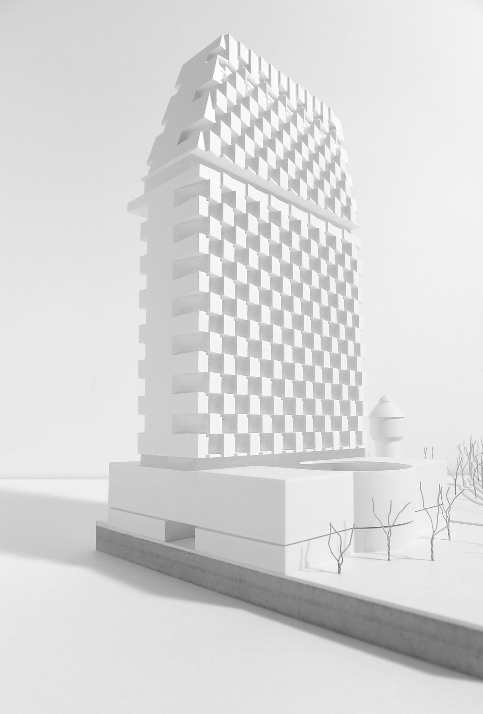 mlzd ptf Porsche Tower Neubau Modell