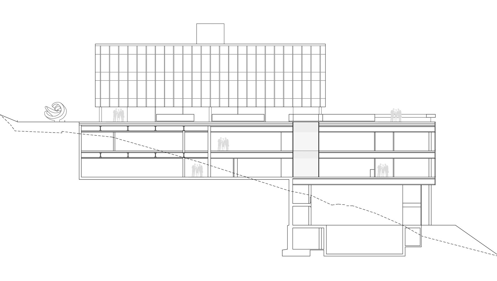 mlzd sm Verwaltungsgebäude BASPO Schnitt