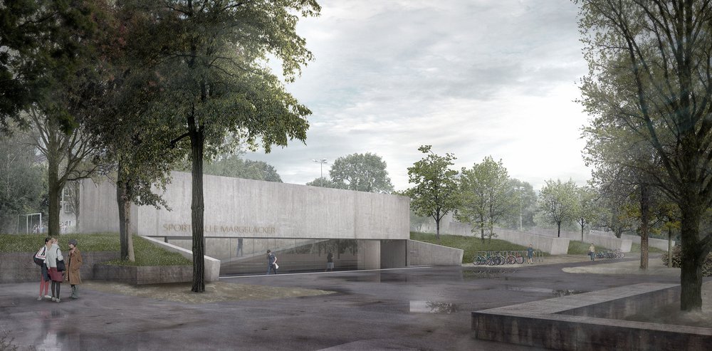 TURNHALLENTRAKT MARGELÄCKER, Neubau