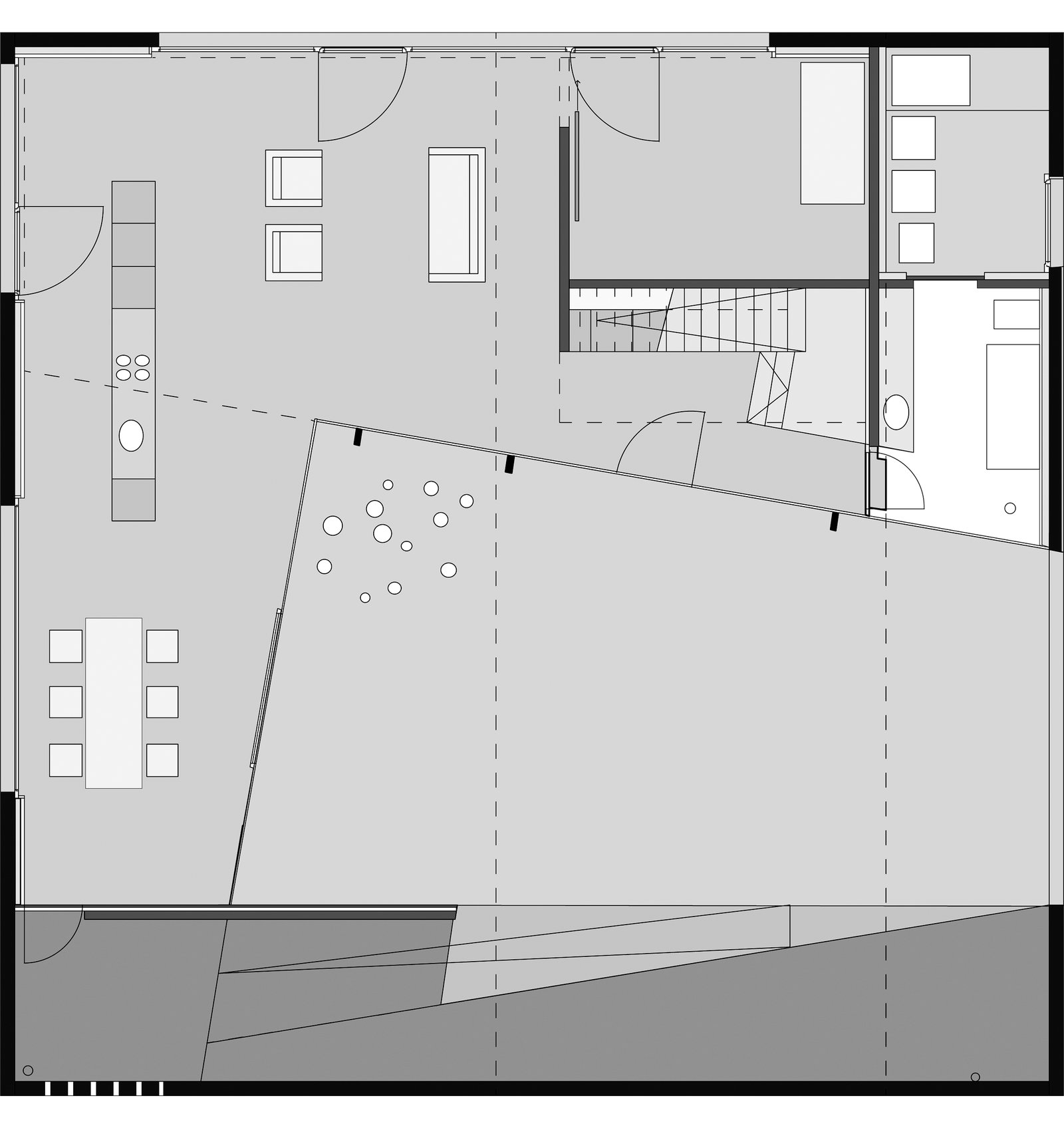 mlzd tri Neubau Haus Treffer Erdgeschoss