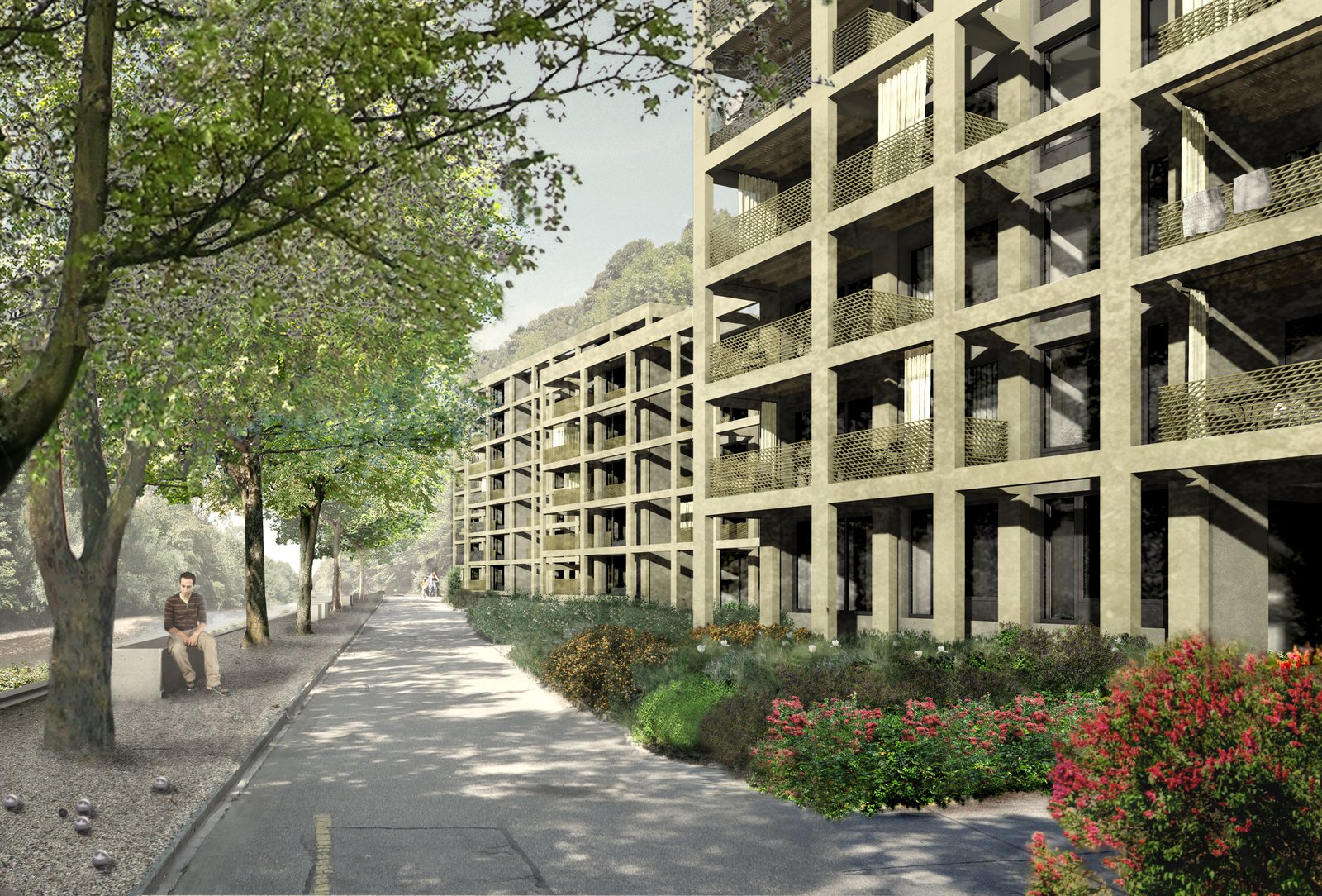 mlzd uwb Überbauung Uferweg aussen