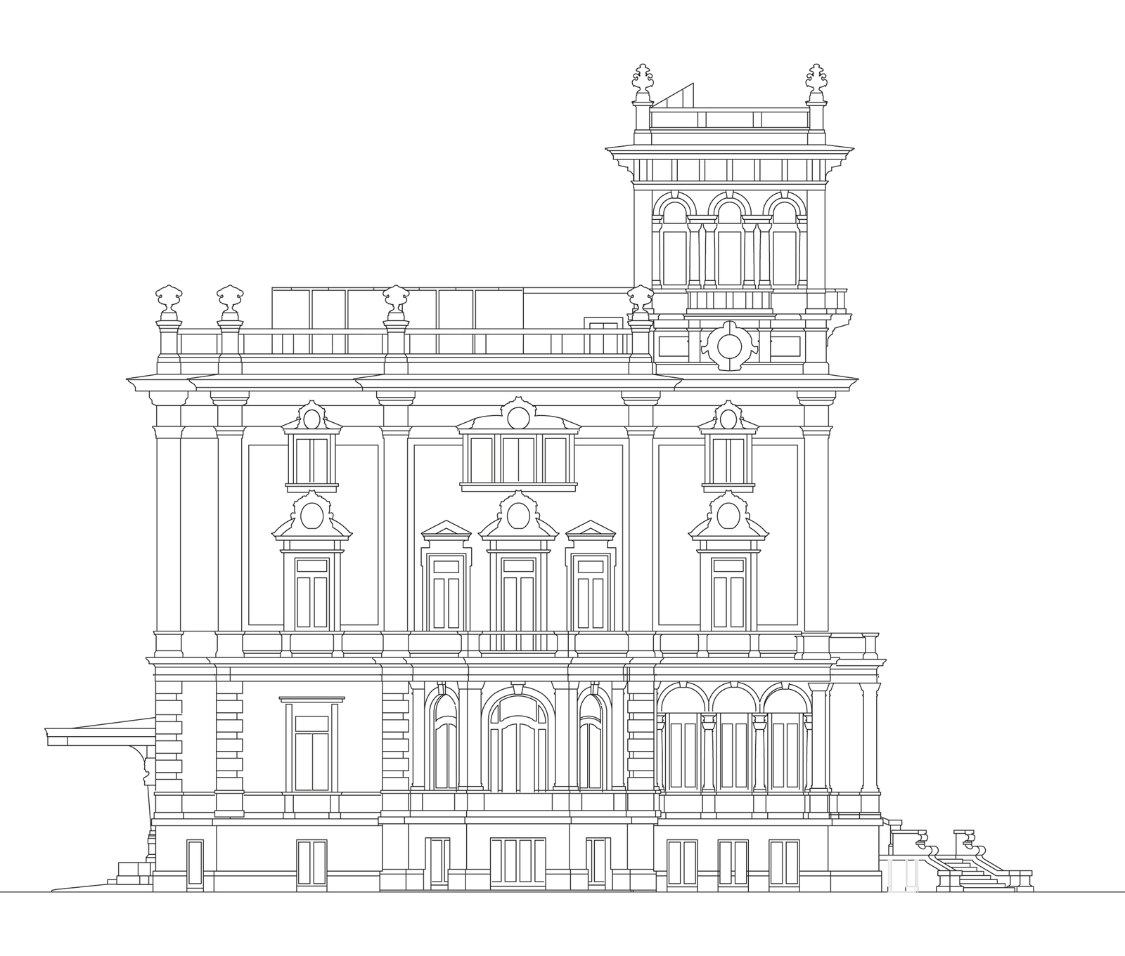 mlzd vmr Restrukturierung Villa Maraini Ansicht
