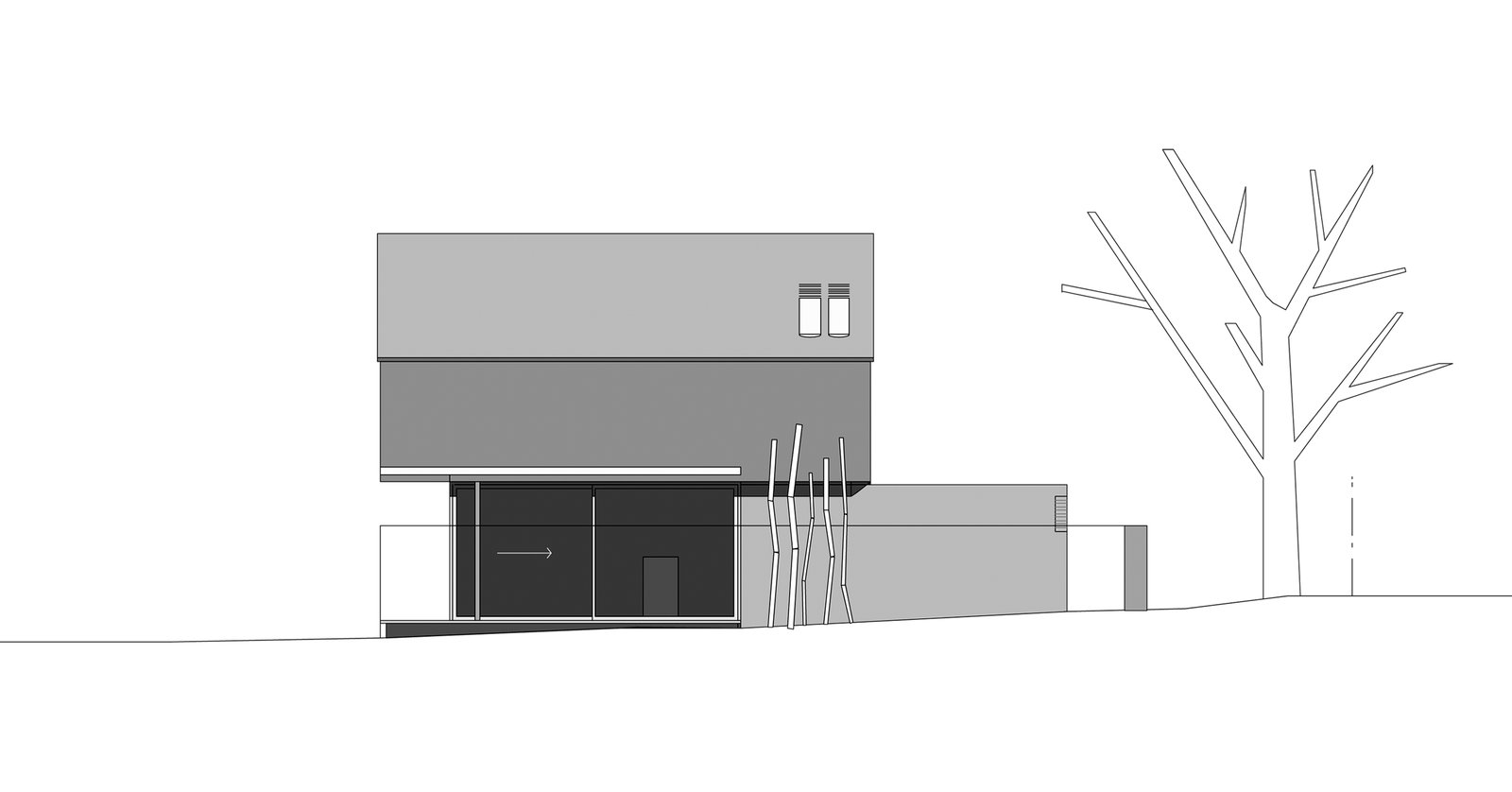 mlzd wei Neubau Haus Weidner Ansicht