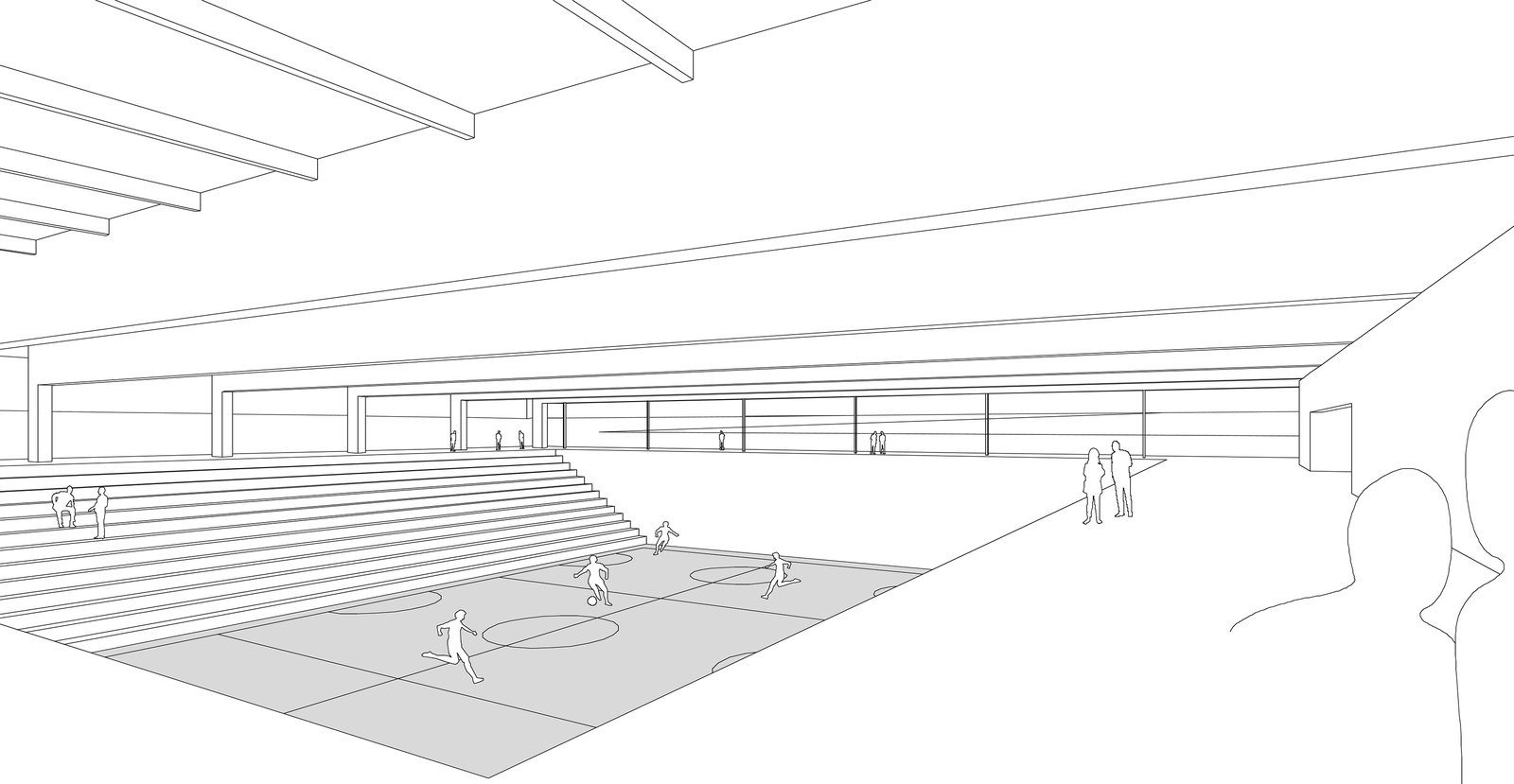 mlzd weiss Sporthalle Weissenstein Ansicht