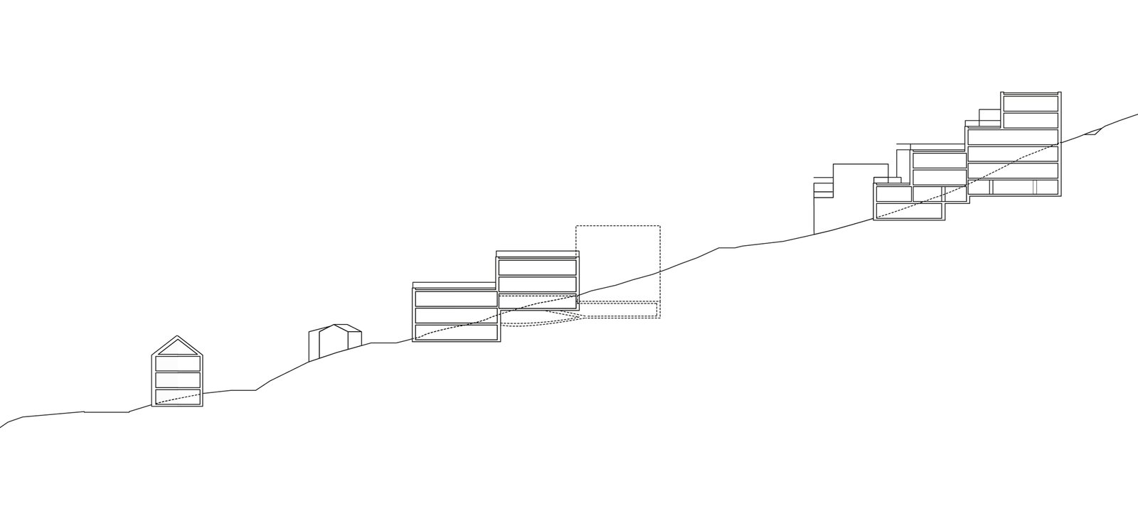 mlzd wlo Wohnüberbauung Lutisbach Schnitt