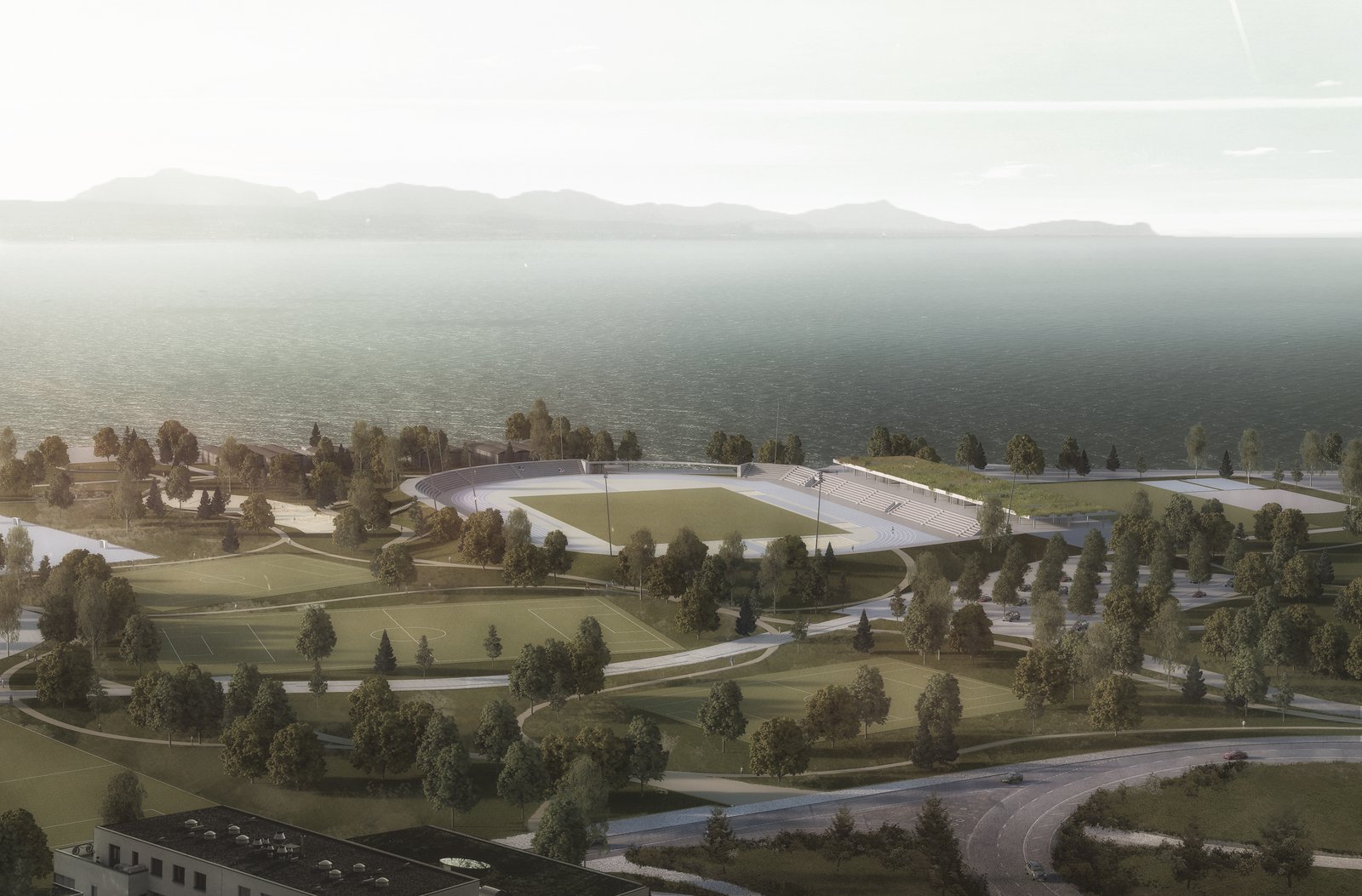 mlzd scl Leichtathletikstadion Lausanne aussen