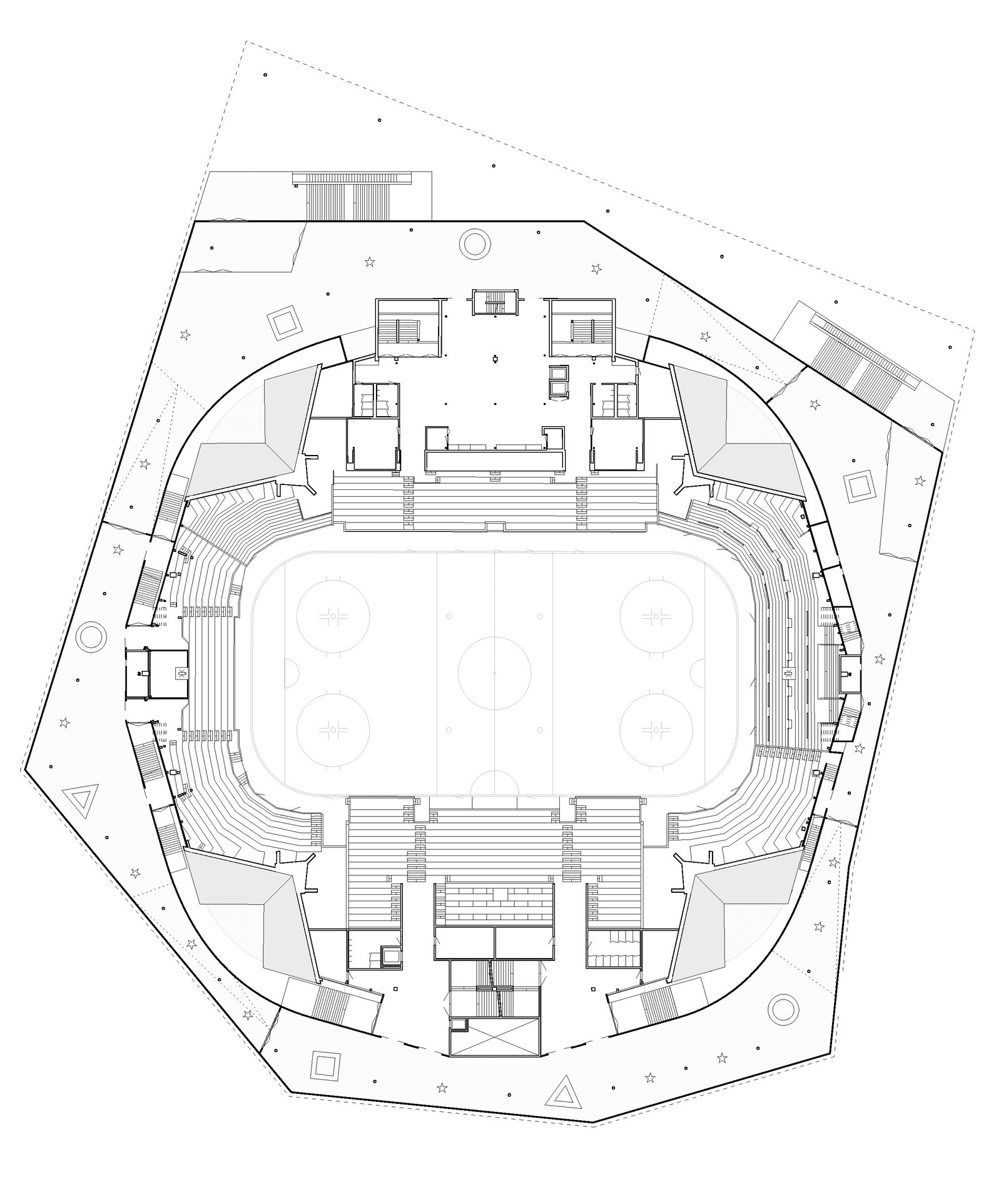 eed_mlzd_Eisstadion Davos Grundriss 1.OG
