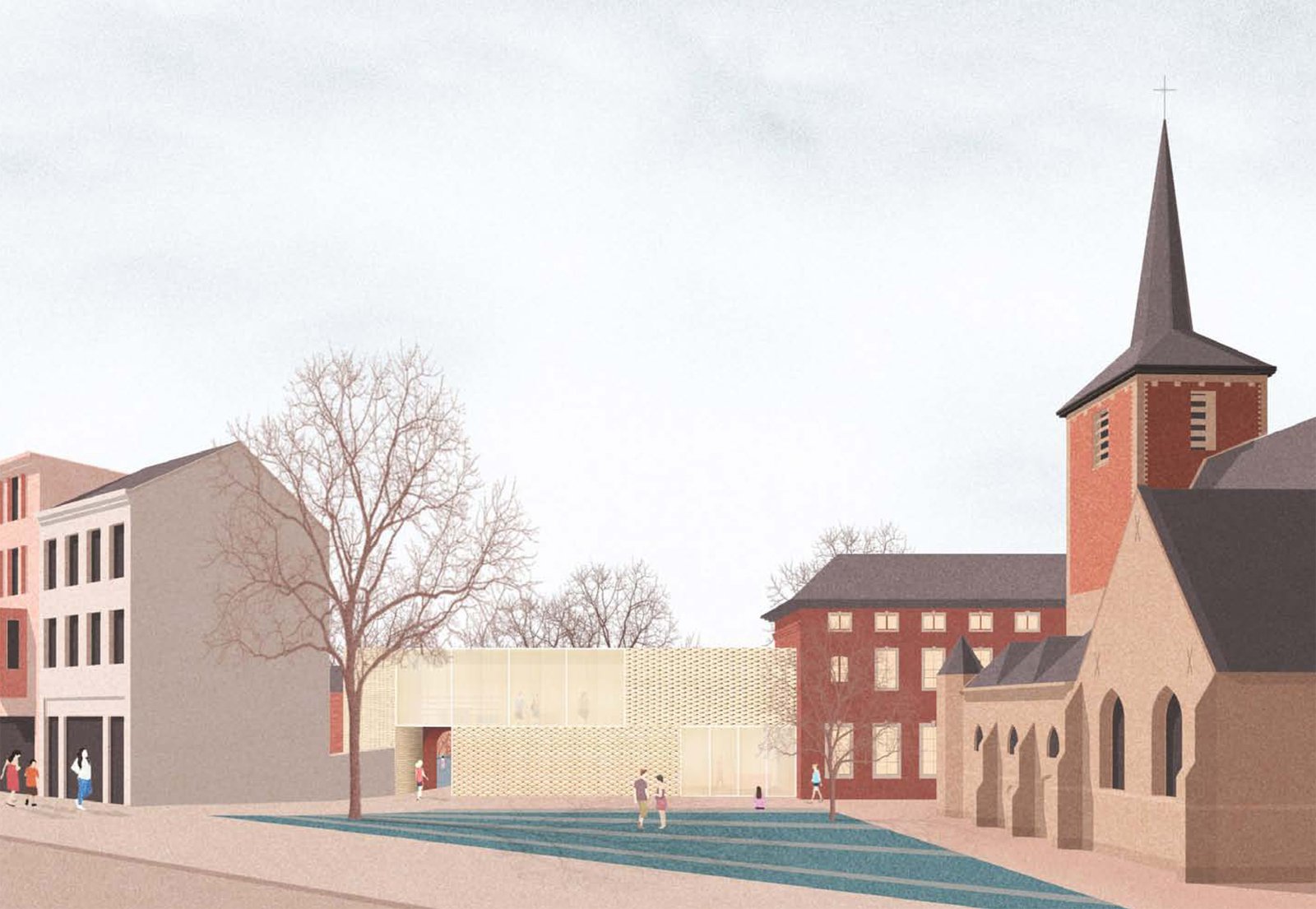 mlzd afb Wettbewerb Abbaye de Forest Seiteneingang