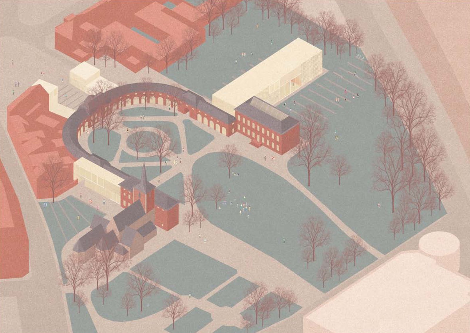 mlzd afb Wettbewerb Abbaye de Forest Uebersicht