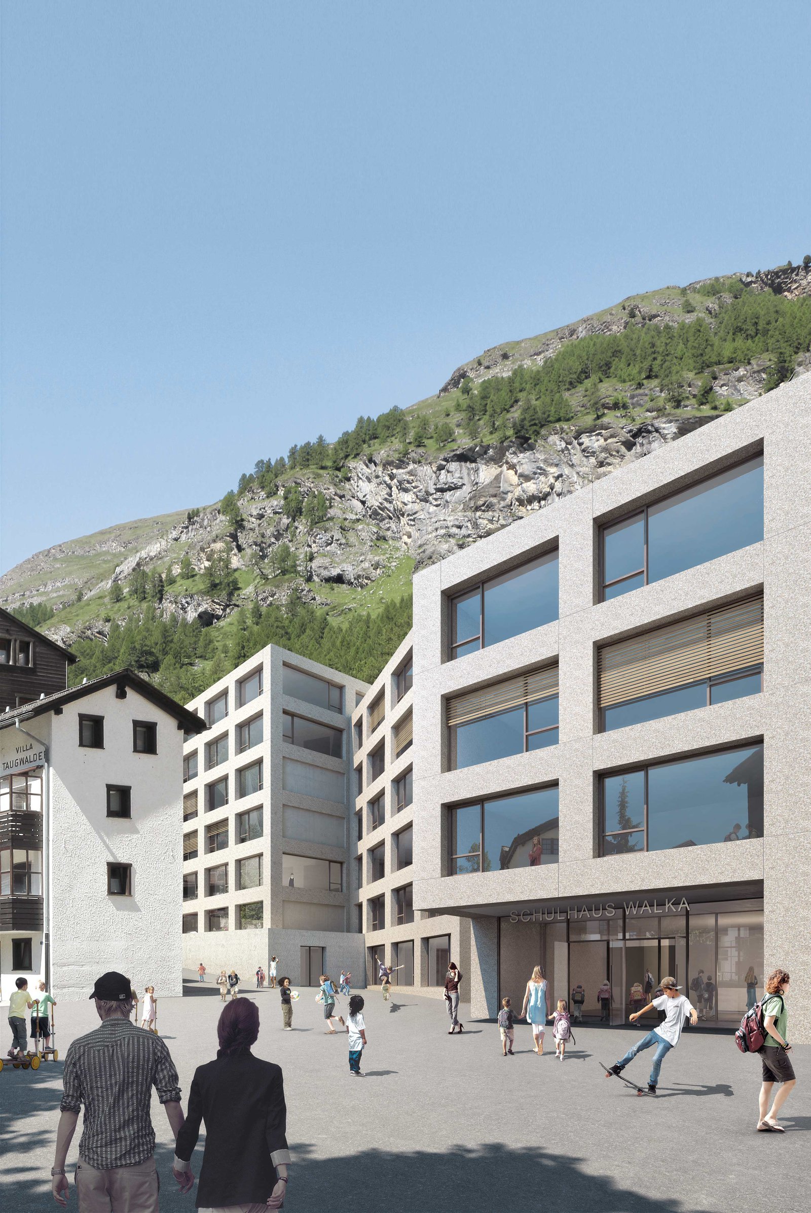 mlzd_swz_Schulhaus_Zermatt_Neubau_Vis_Aussen