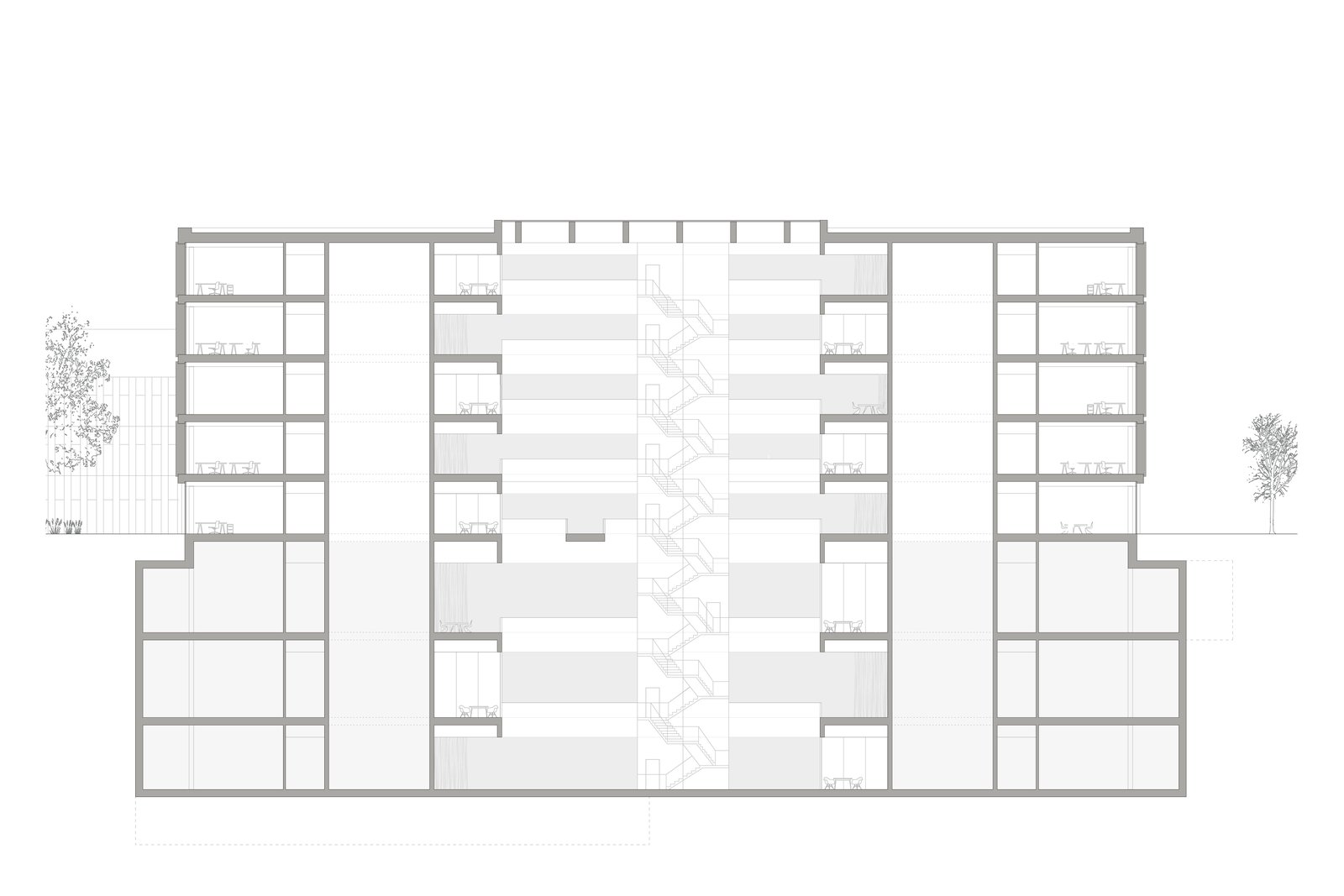 mlzd_lbz_ETH_Labor_Buero_Visualisierung_Schnitt