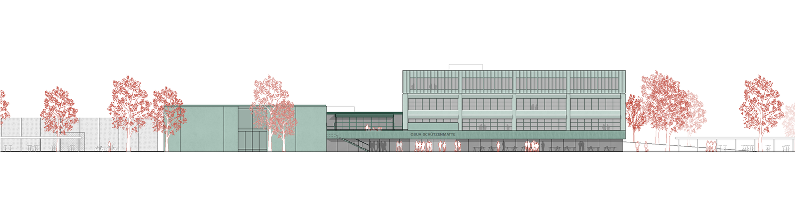 Schulanlage Schützenmatt Ansicht Ost