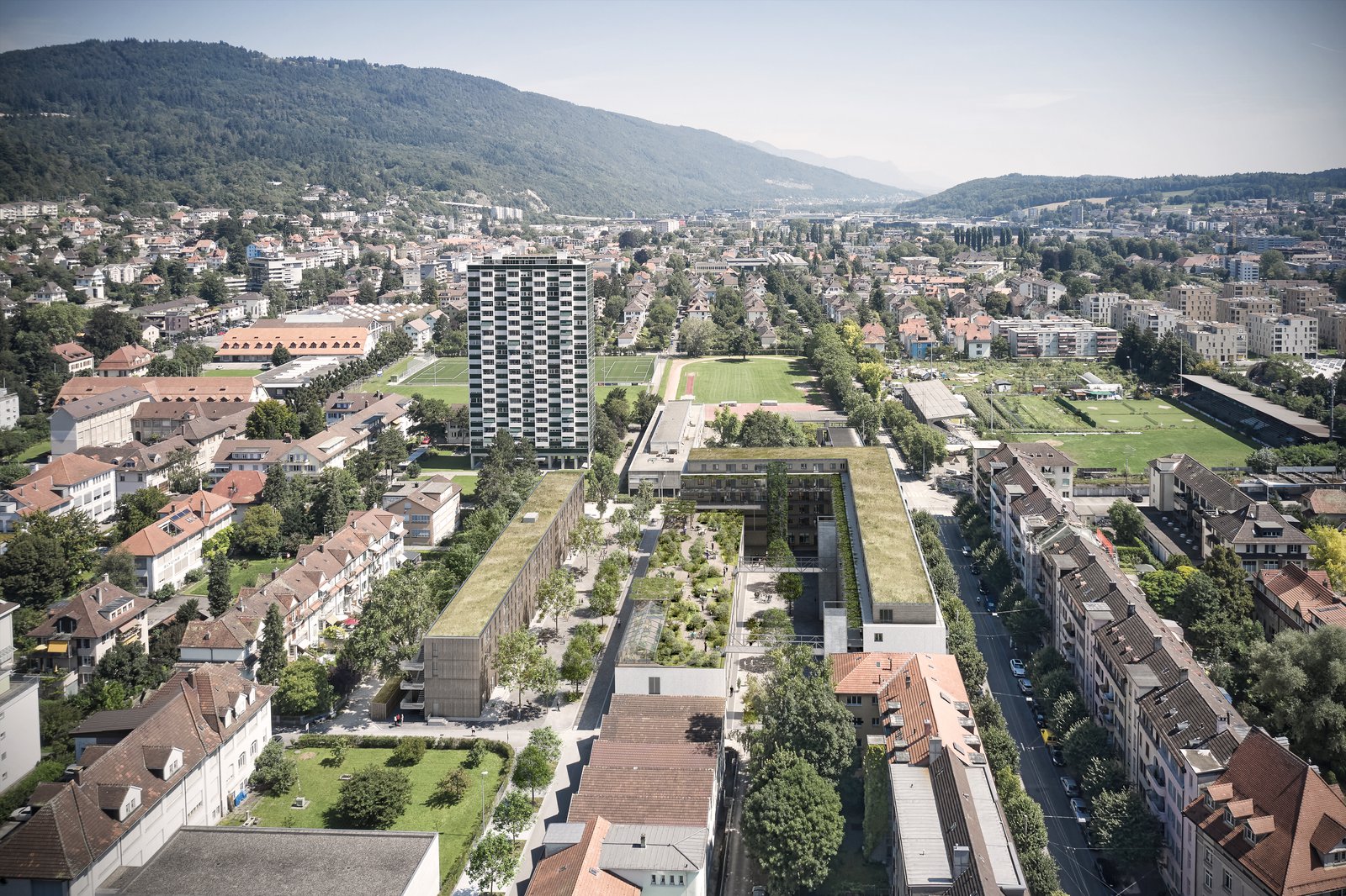 :mlzd Wettbewerb Blumenstrasse Nord Luftbild