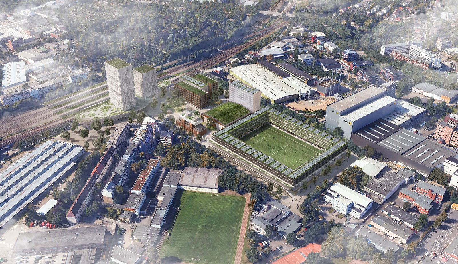 :mlzd Thyssenkrupp-Areal Hamburg Visualisierung