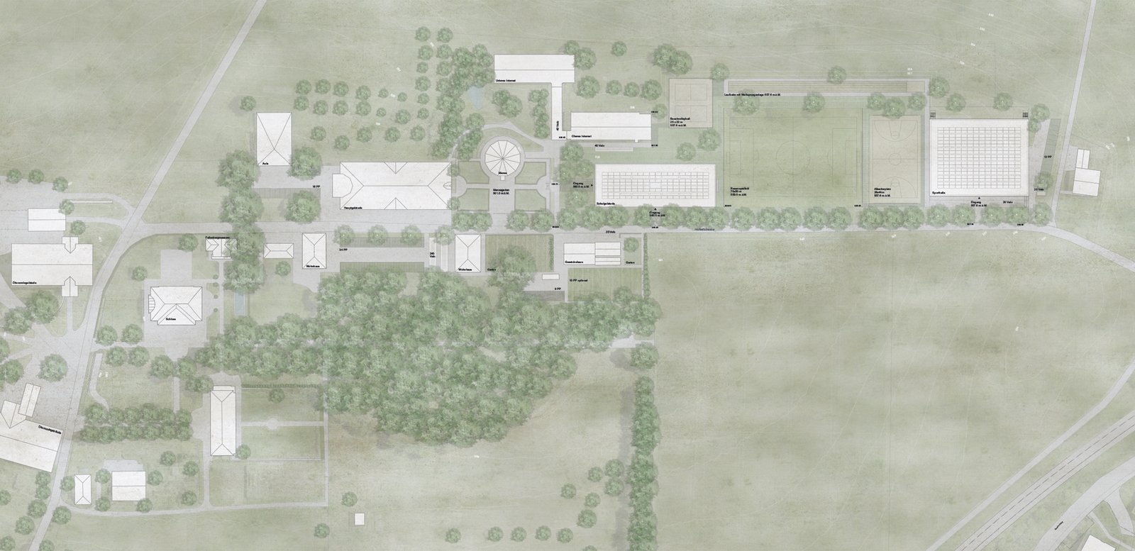 :mlzd Erweiterung Gymnasium Hofwil Lageplan