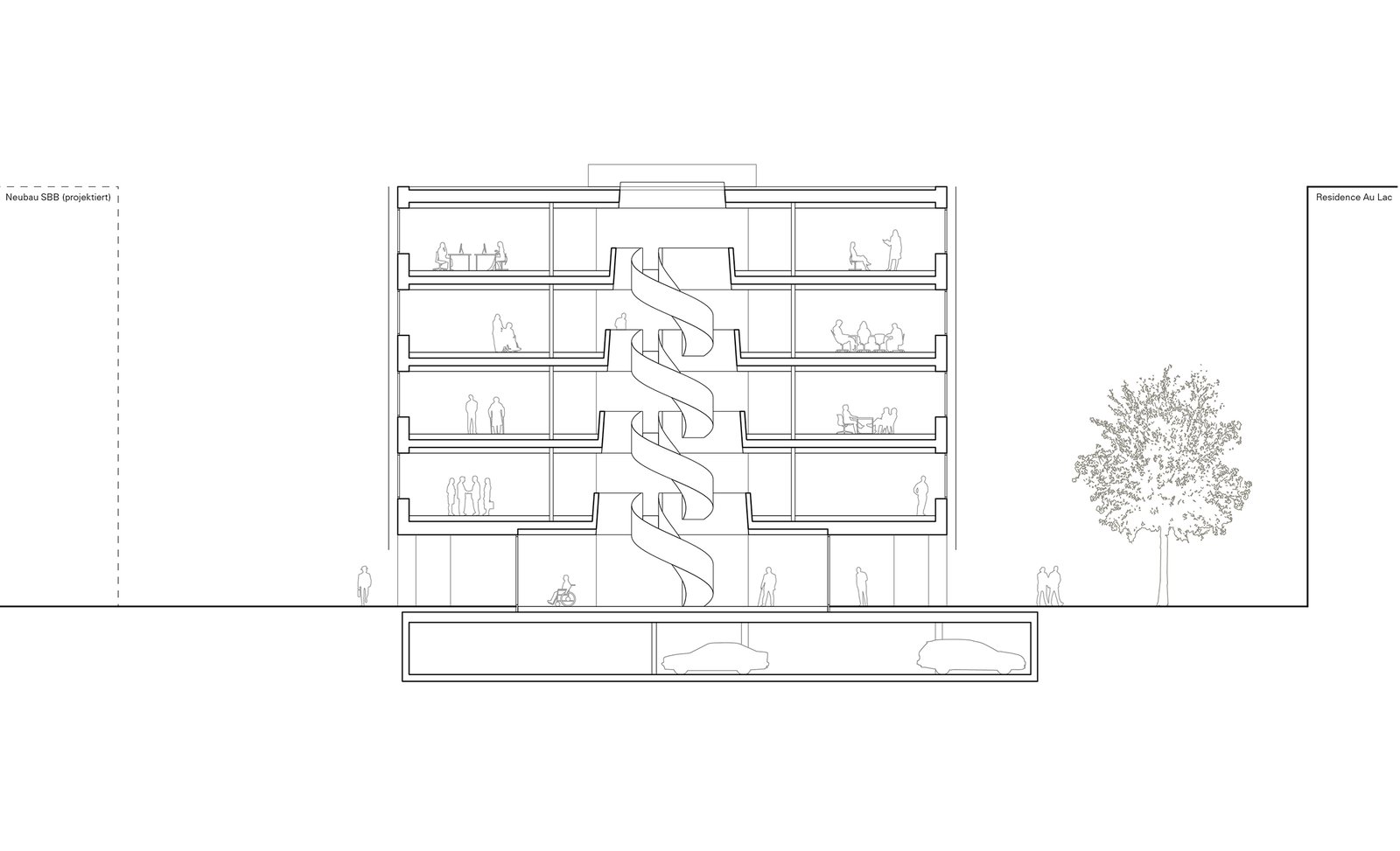 :mlzd - msb maison de la santé - Schnitt