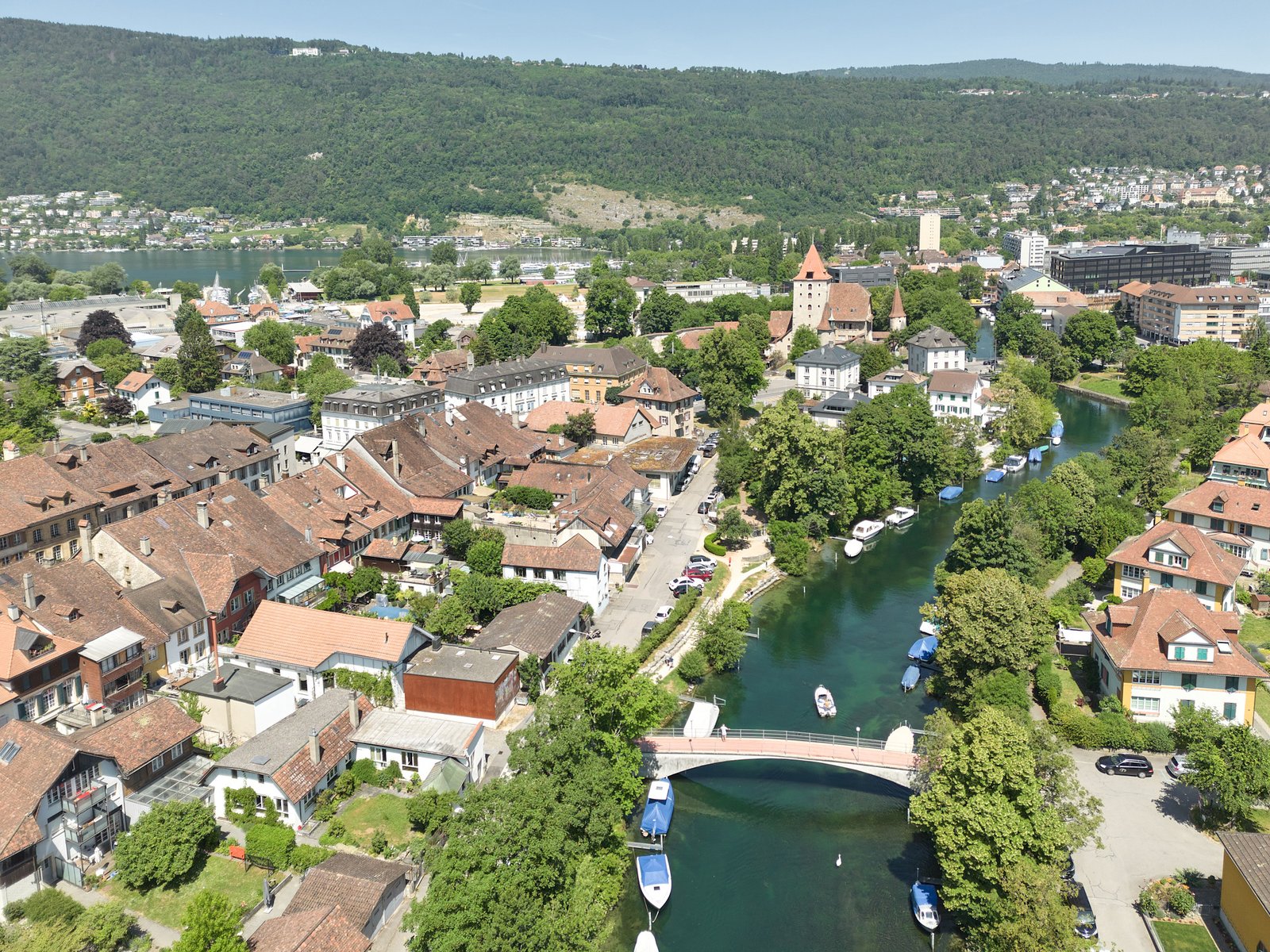Zihlstrasse Nidau, Luftbild