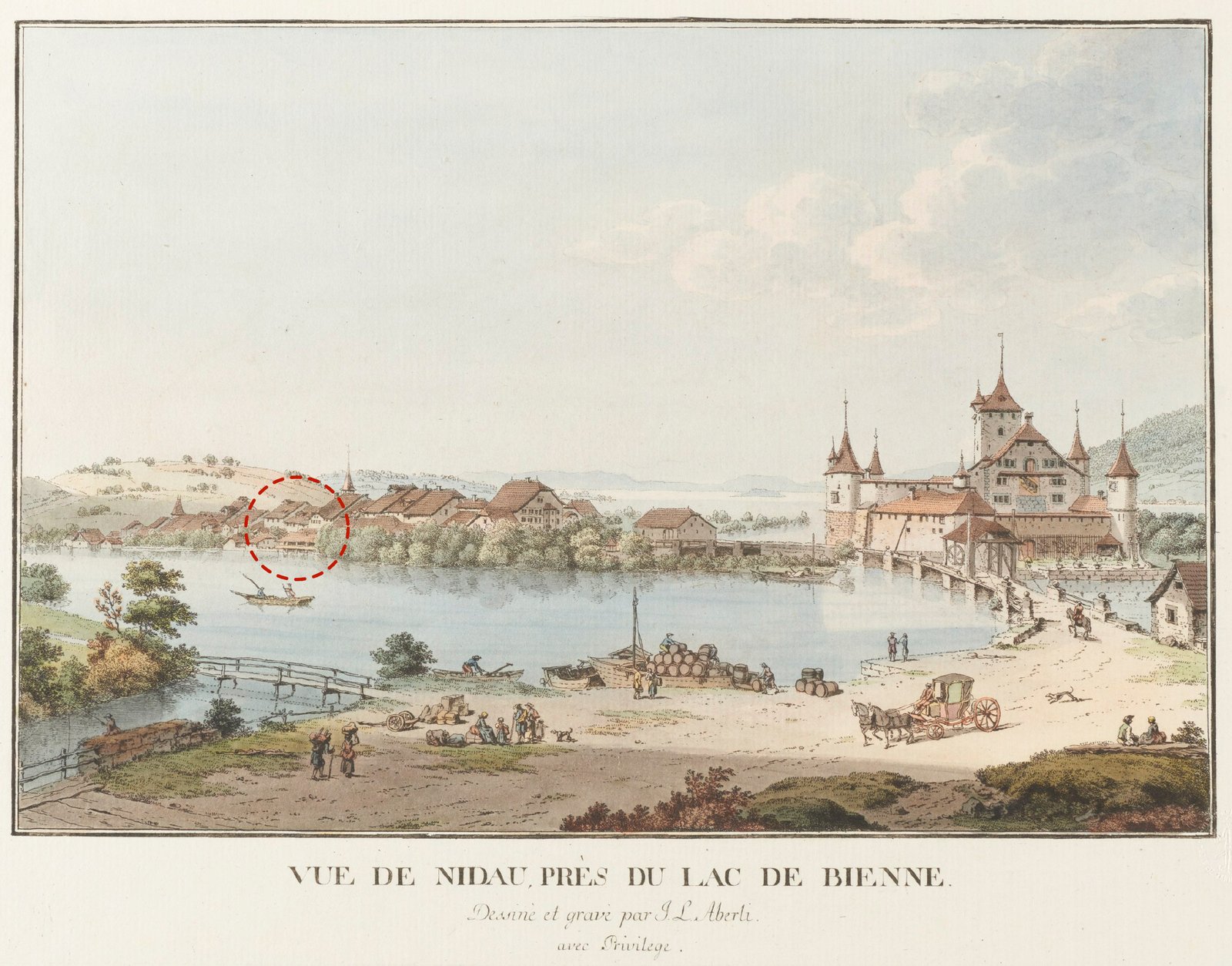 Zihlstrasse Nidau, historische Situation